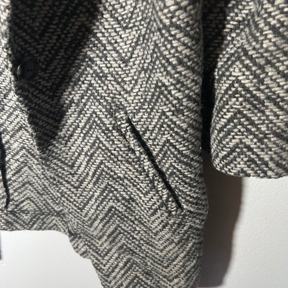 American Eagle Outfitters Small Unlined Chevron Tweed Jacket Blazer - Picture 3 of 4